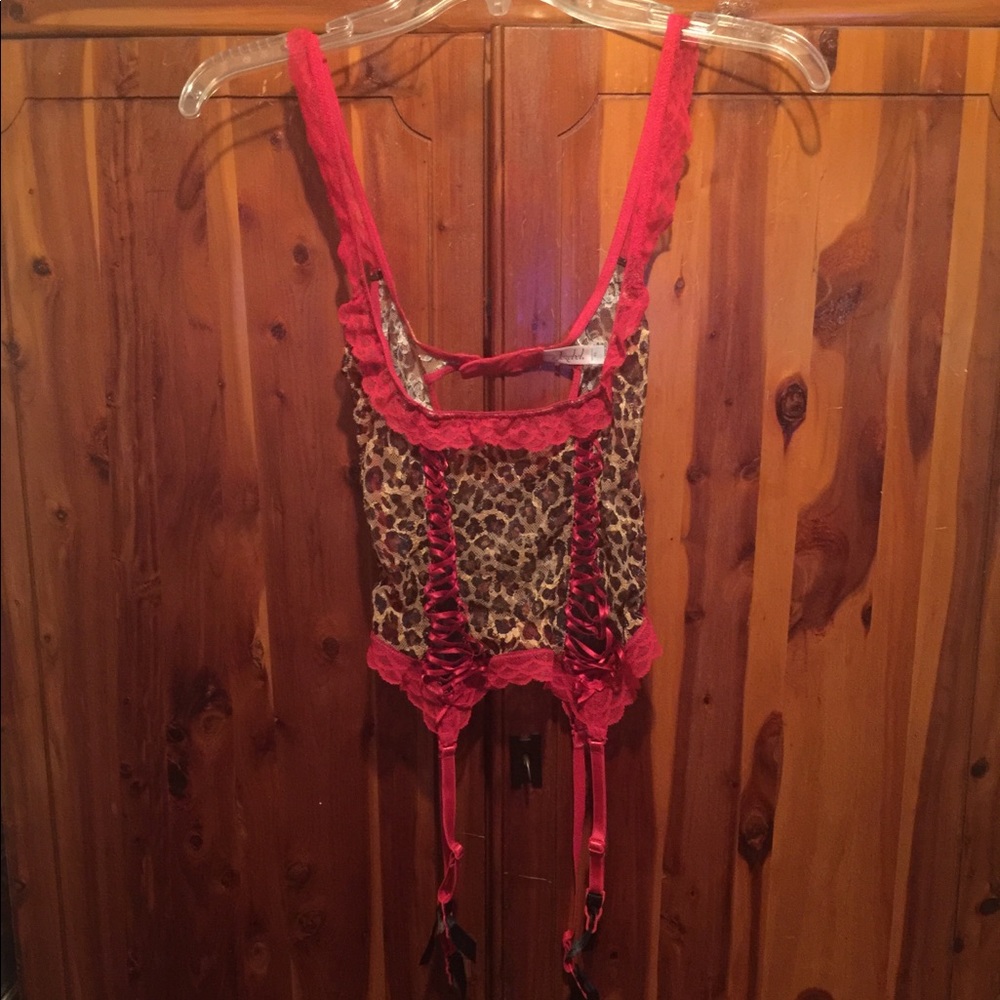 waist leopard corset